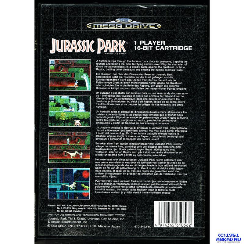 JURASSIC PARK MEGADRIVE