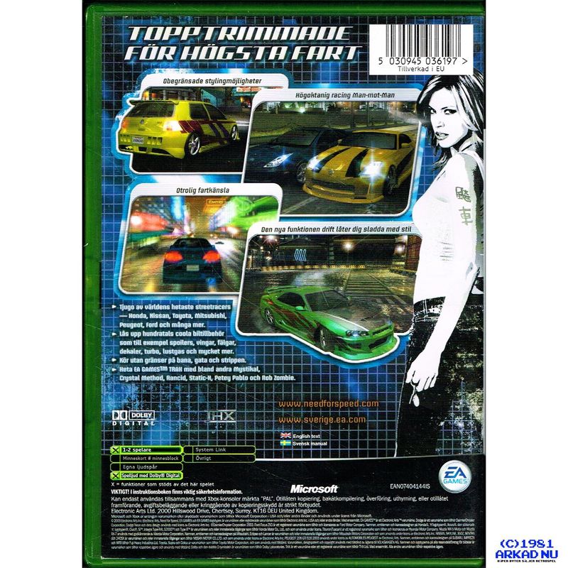 NEED FOR SPEED UNDERGROUND XBOX