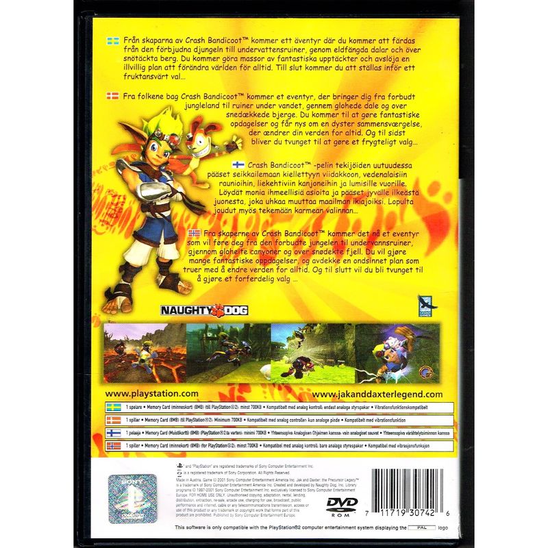 JAK AND DAXTER THE PRECURSOR LEGACY PS2