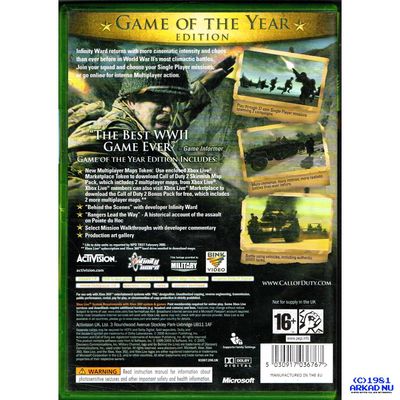 CALL OF DUTY 2 GAME OF THE YEAR EDITION XBOX 360