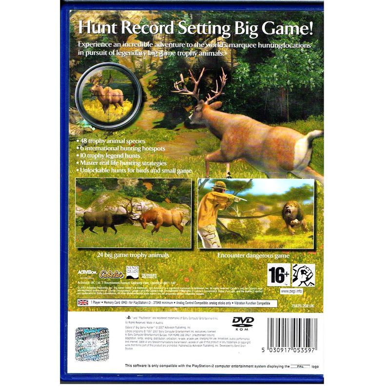 CABELAS BIG GAME HUNTER PS2