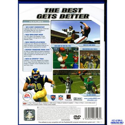 MADDEN NFL 2003 PS2