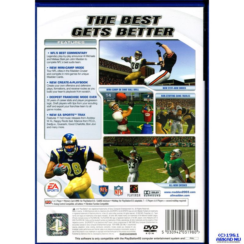 MADDEN NFL 2003 PS2