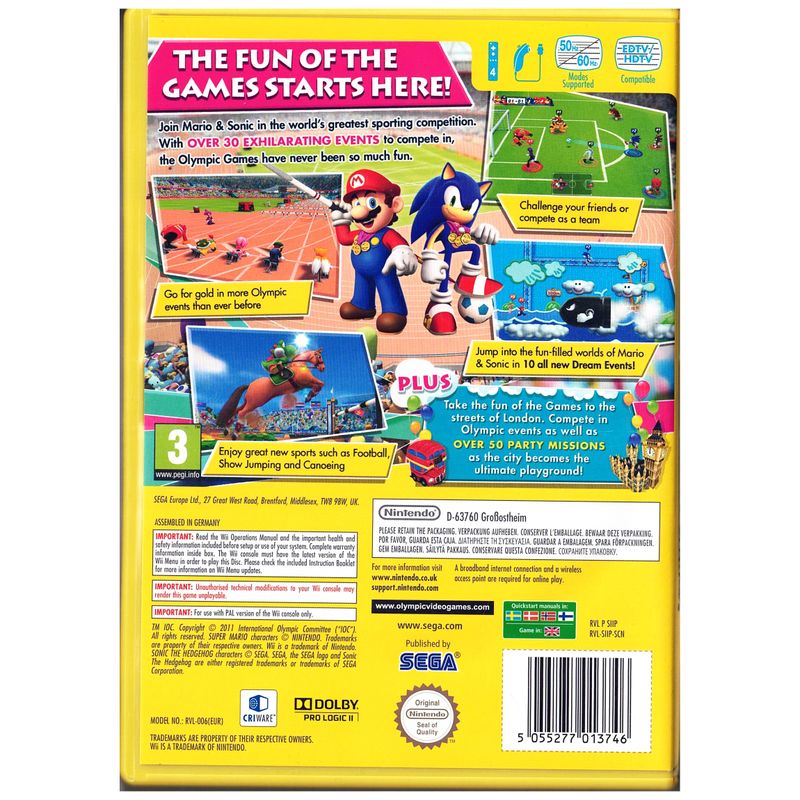 MARIO & SONIC AT THE LONDON 2012 OLYMPIC GAMES WII