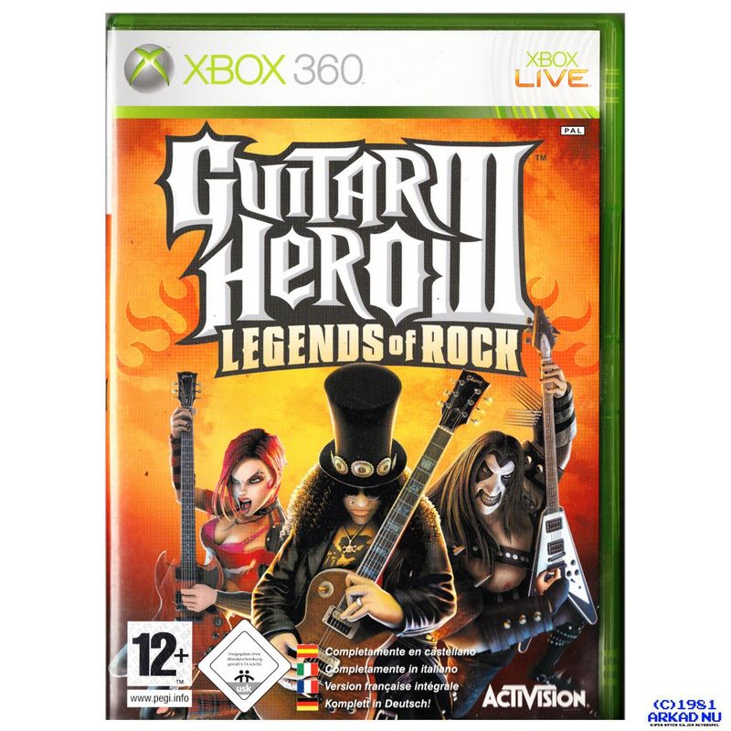 GUITAR HERO III LEGENDS OF ROCK XBOX 360