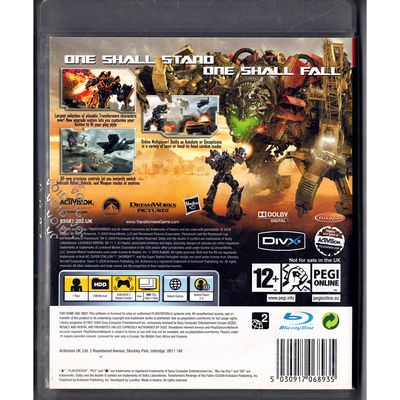 TRANSFORMERS REVENGE OF THE FALLEN PS3