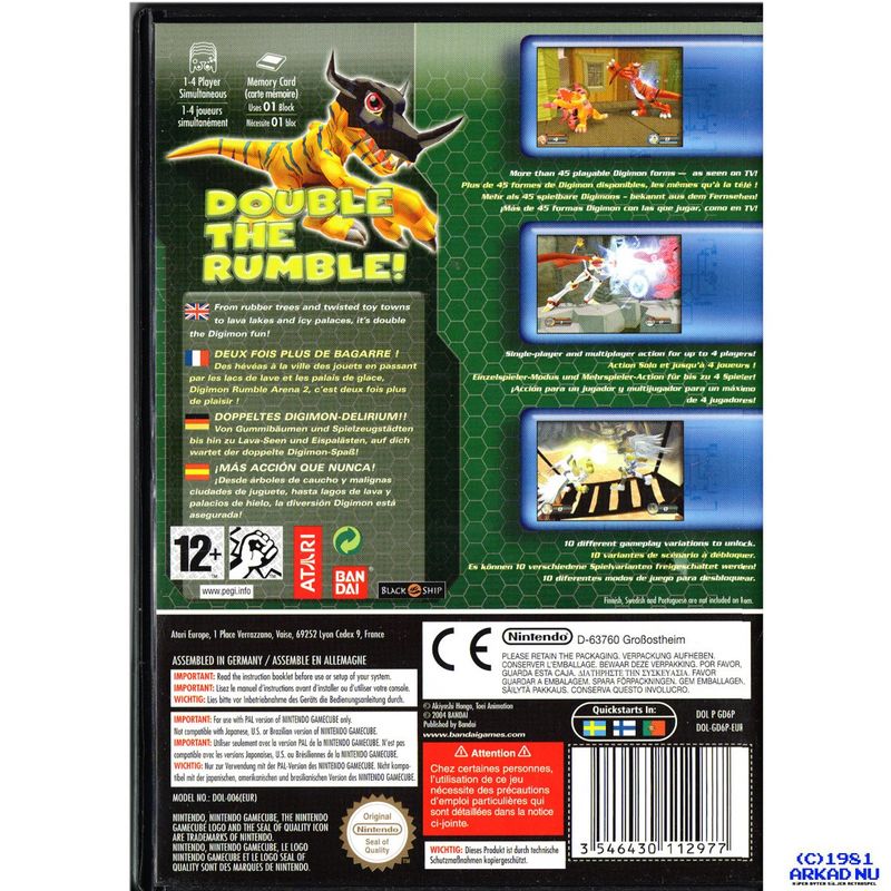 DIGIMON RUMBLE ARENA 2 GAMECUBE