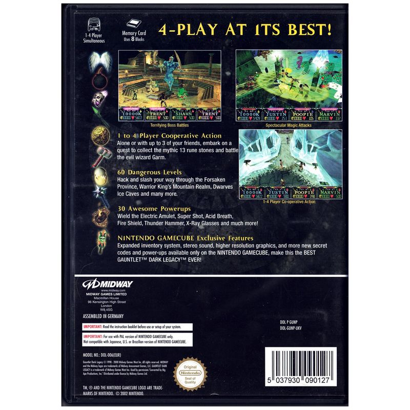 GAUNTLET DARK LEGACY GAMECUBE