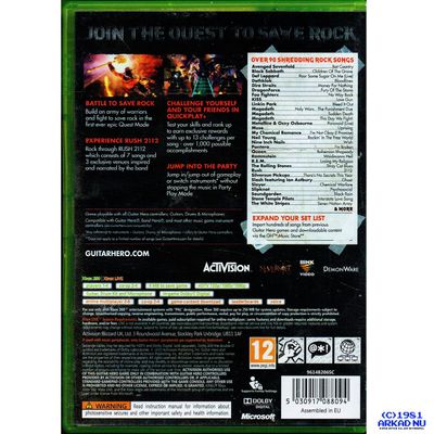 GUITAR HERO WARRIORS OF ROCK XBOX 360