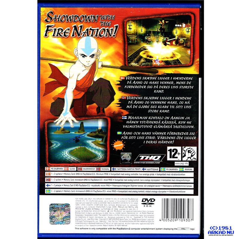 AVATAR THE LEGEND OF AANG INTO THE INFERNO PS2