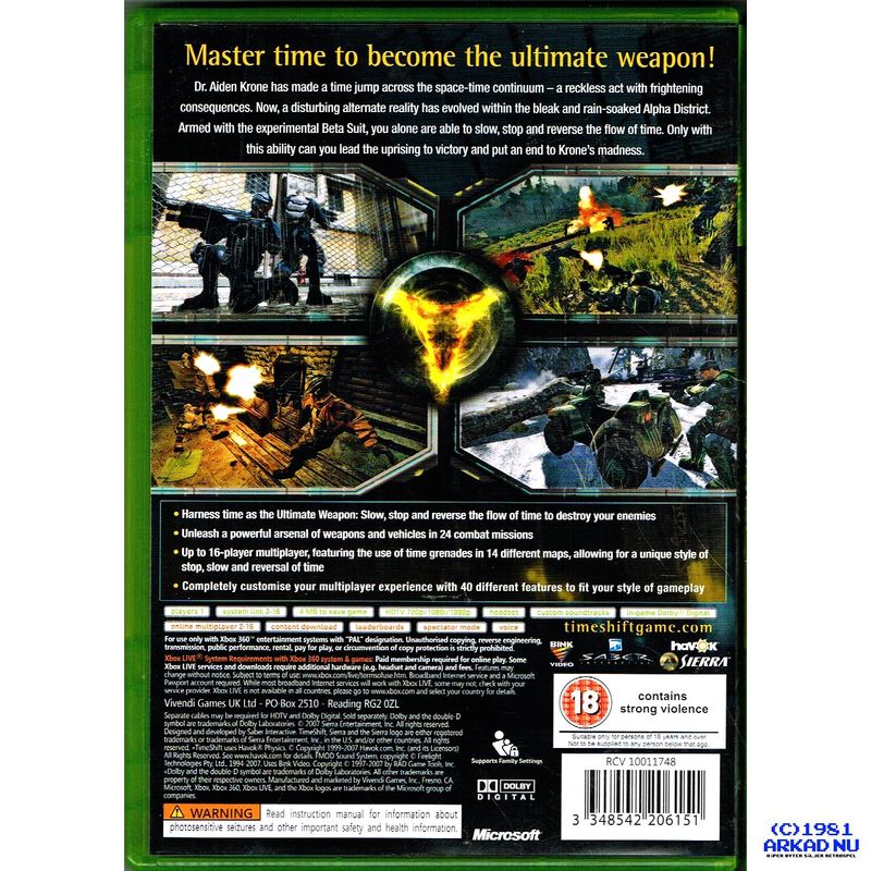 TIMESHIFT XBOX 360