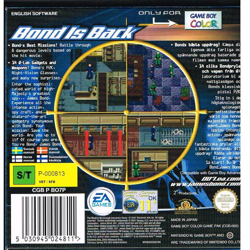 007 THE WORLD IS NOT ENOUGH GAMEBOY COLOR