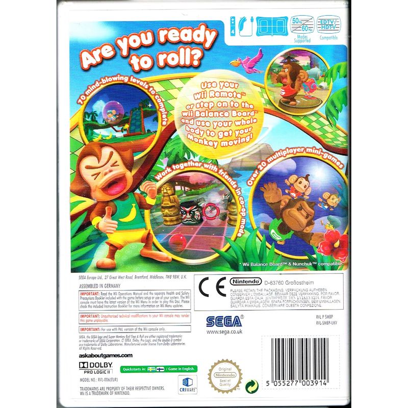 SUPER MONKEY BALL STEP & ROLL WII