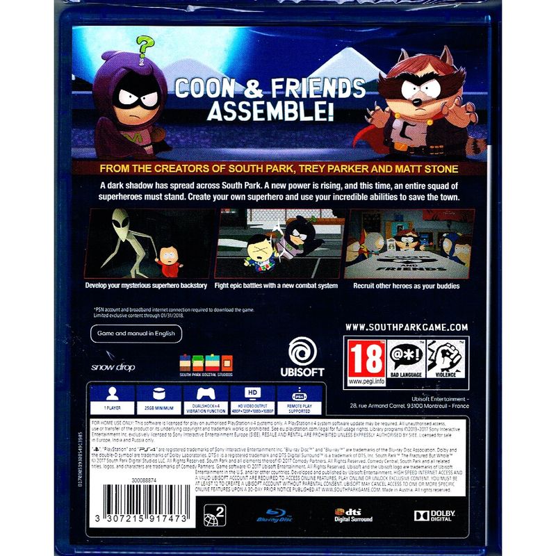 SOUTH PARK THE FRACTURED BUT WHOLE PS4