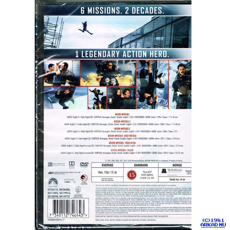 MISSION IMPOSSIBLE 6-MOVIE COLLECTION DVD