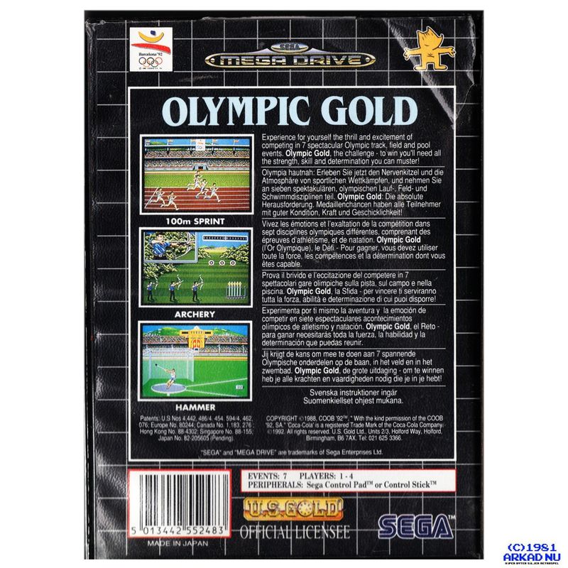 OLYMPIC GOLD MEGADRIVE