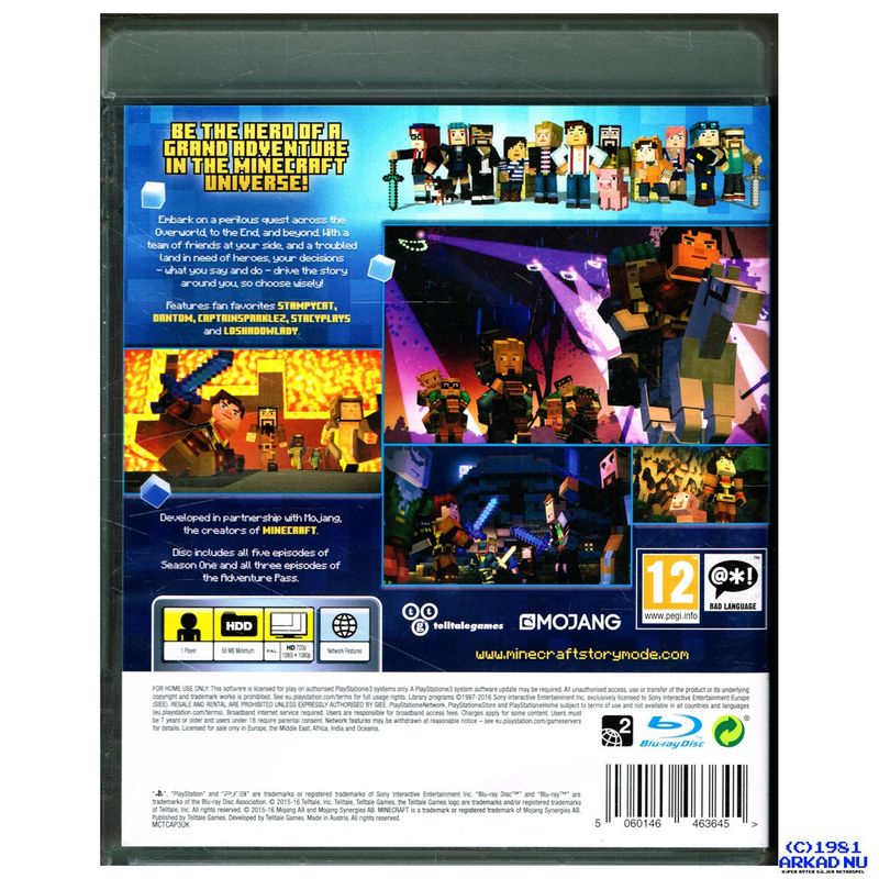 MINECRAFT STORY MODE THE COMPLETE ADVENTURE PS3