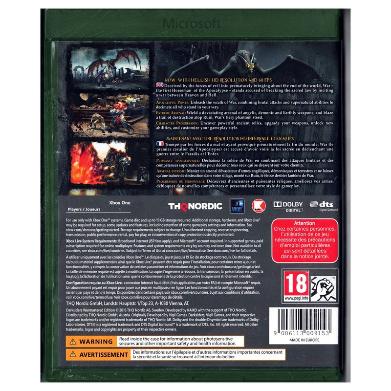 DARKSIDERS WARMASTERED EDITION XBOX ONE