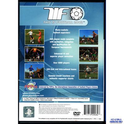 TIFO THIS IS FOOTBALL 2002 PS2