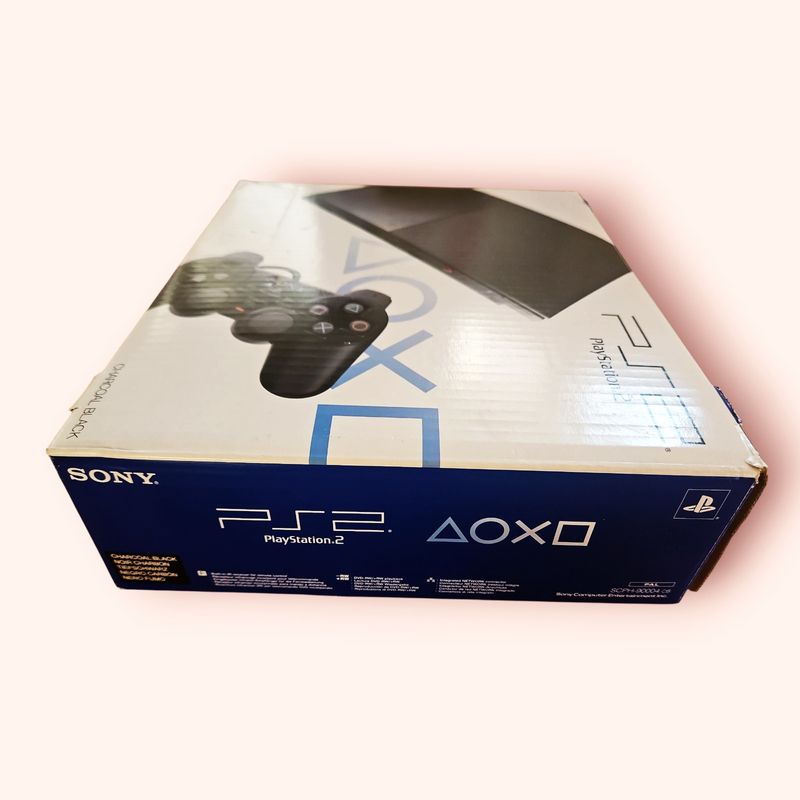 PLAYSTATION 2 SLIM CHARCOAL BLACK SCPH-90004 CB BOXED