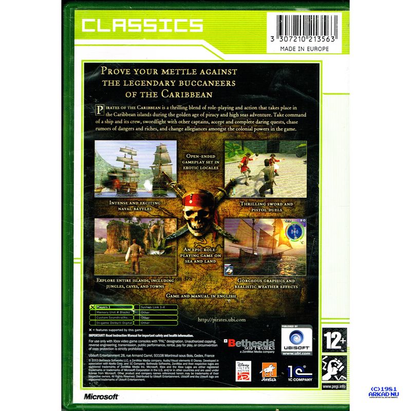 PIRATES OF THE CARIBBEAN XBOX