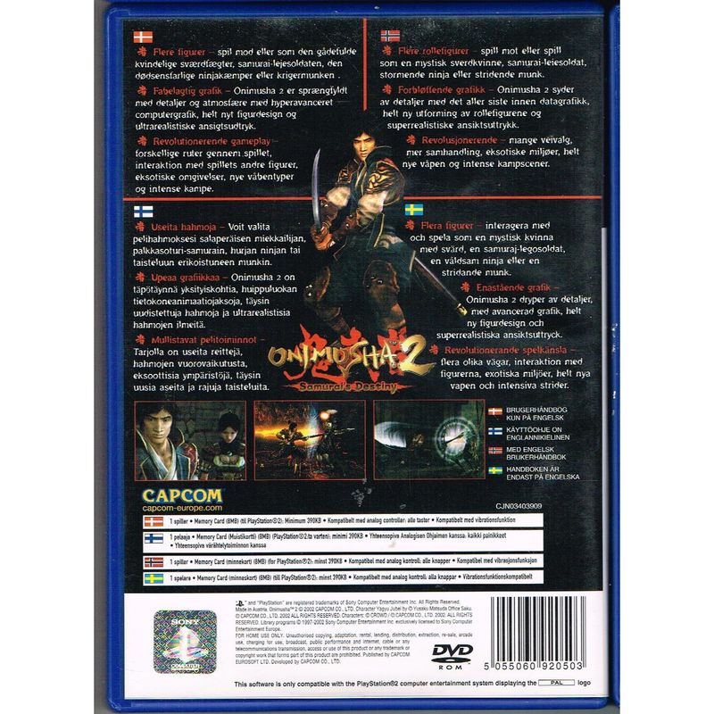 ONIMUSHA 2 SAMURAI'S DESTINY PS2