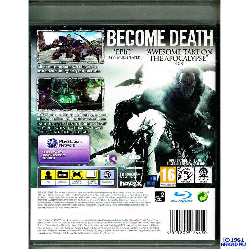 DARKSIDERS II DEATH RIDES PACK PS3