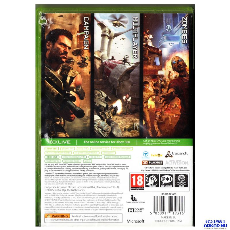 CALL OF DUTY BLACK OPS II XBOX 360