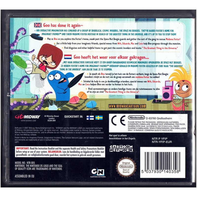FOSTERS HOME FOR IMAGINARY FRIENDS IMAGINATION INVADERS DS