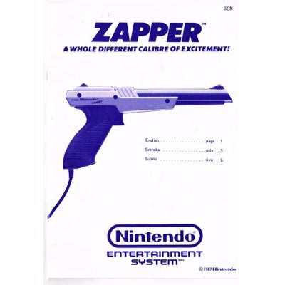 NINTENDO ZAPPER GRÅ CIB SCN