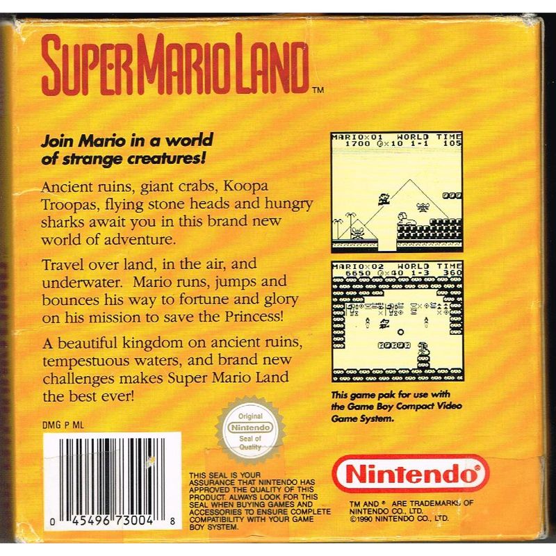 SUPER MARIO LAND GAMEBOY SCN