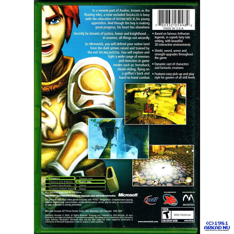 KNIGHTS APPRENTICE MOMORICKS ADVENTURES XBOX NTSC USA