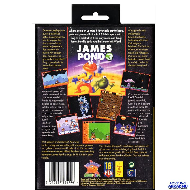 JAMES POND 3 MEGADRIVE