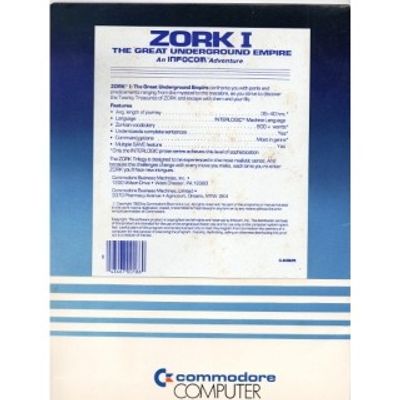 ZORK I THE UNDERGROUND EMPIRE C64 DISK