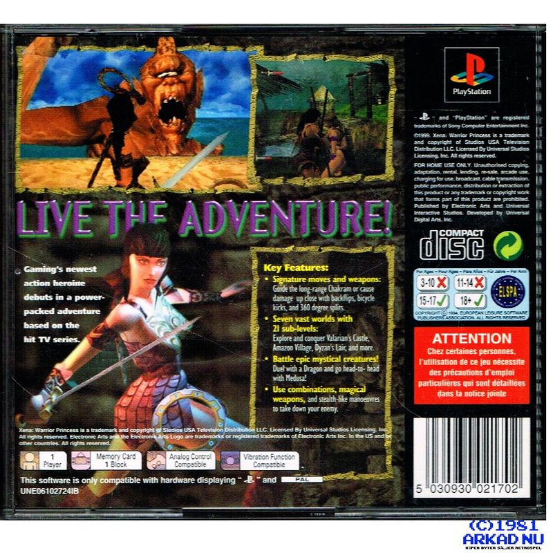 XENA WARRIOR PRINCESS PS1