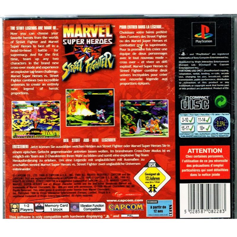 MARVEL SUPER HEROES VS STREET FIGHTER PS1