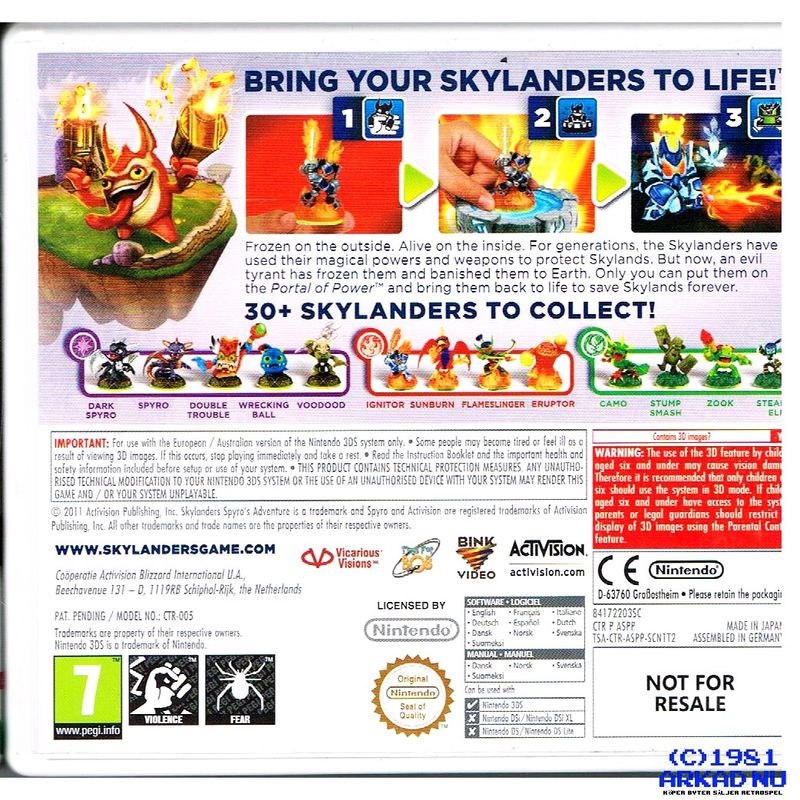 SKYLANDERS SPYROS ADVENTURE 3DS