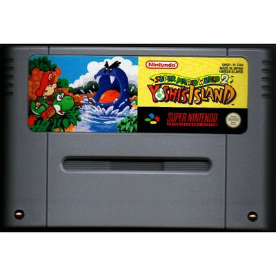 SUPER MARIO WORLD 2 YOSHIS ISLAND SNES MED SVENSKT HÄFTE A4