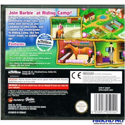 BARBIE HORSE ADVENTURES RIDING CAMP DS