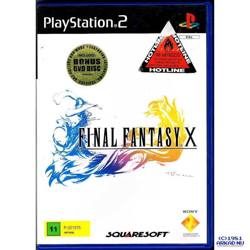 FINAL FANTASY X PS2 MED BONUS DVD