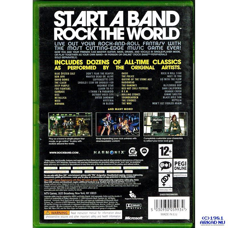 ROCK BAND XBOX 360