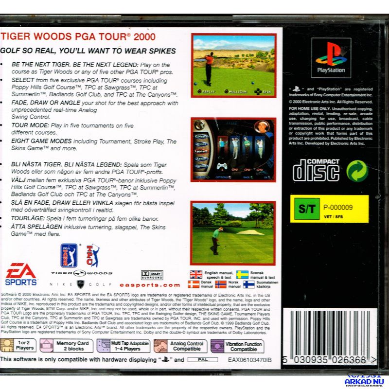 TIGER WOODS PGA TOUR 2000 PS1