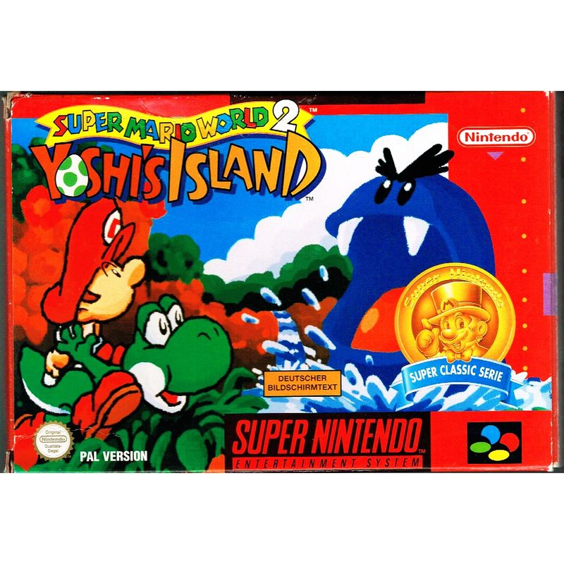 SUPER MARIO WORLD 2 YOSHIS ISLAND SNES MED SVENSKT HÄFTE A4