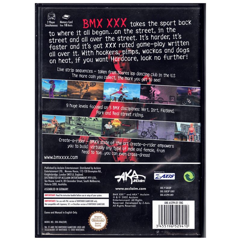BMX XXX GAMECUBE