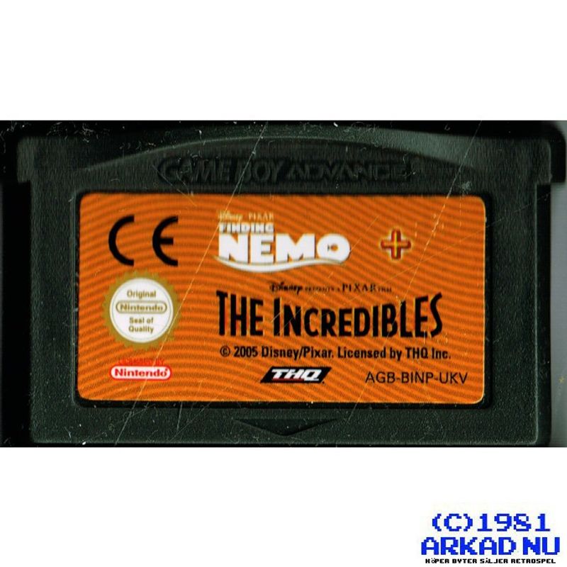 FINDING NEMO + THE INCREDIBLES GBA