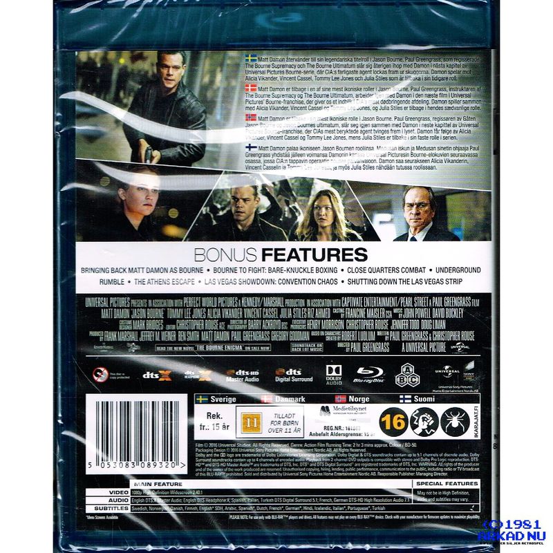 JASON BOURNE BLU-RAY