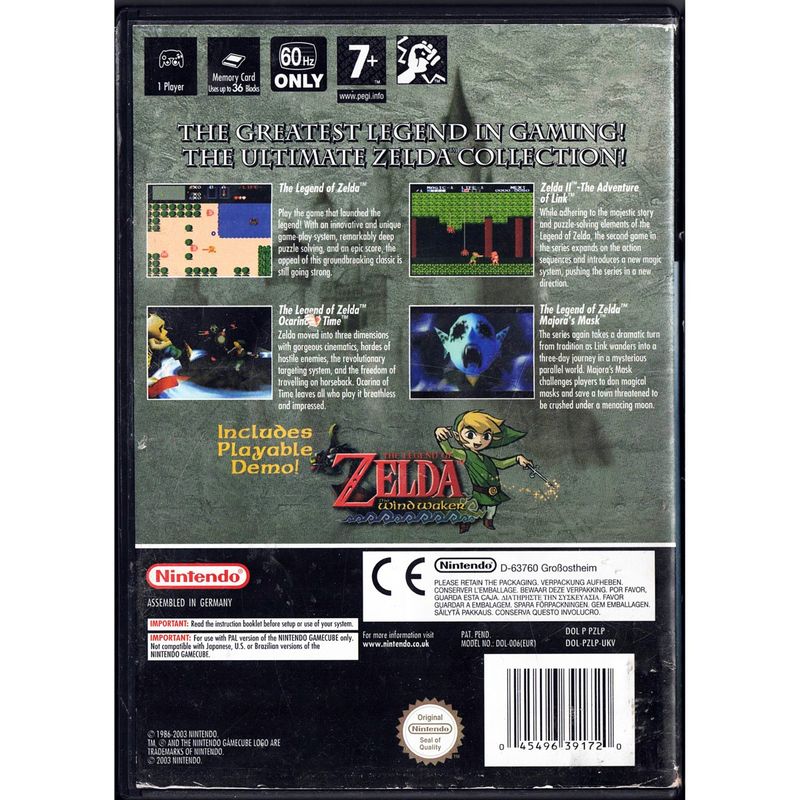 THE LEGEND OF ZELDA COLLECTORS EDITION GAMECUBE