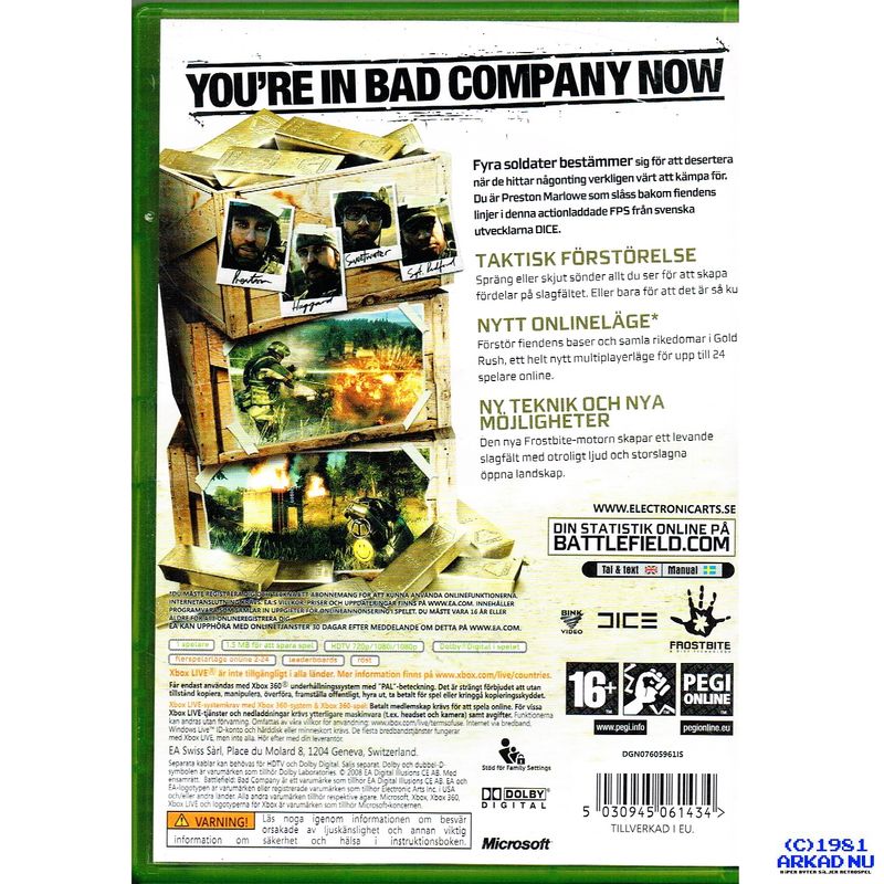 BATTLEFIELD BAD COMPANY XBOX 360