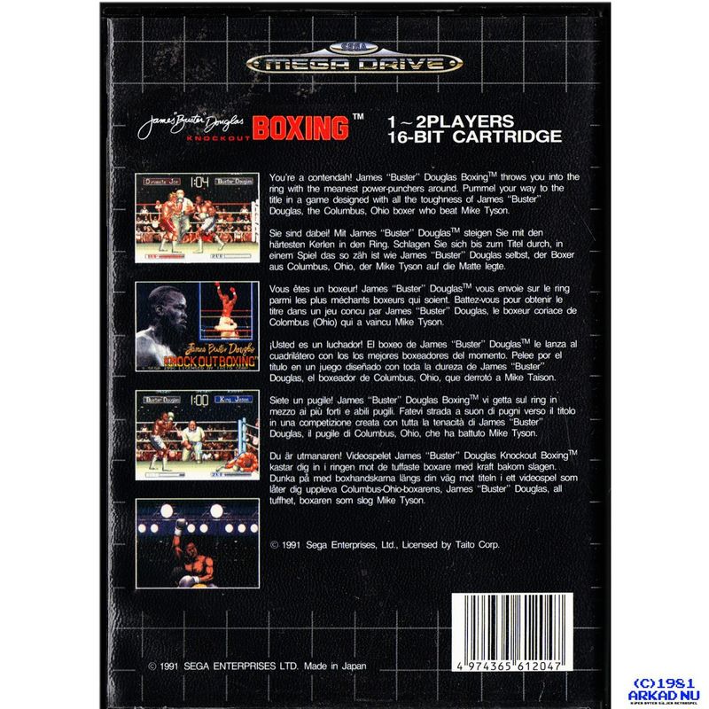 JAMES BUSTER DOUGLAS KNOCKOUT BOXING MEGADRIVE