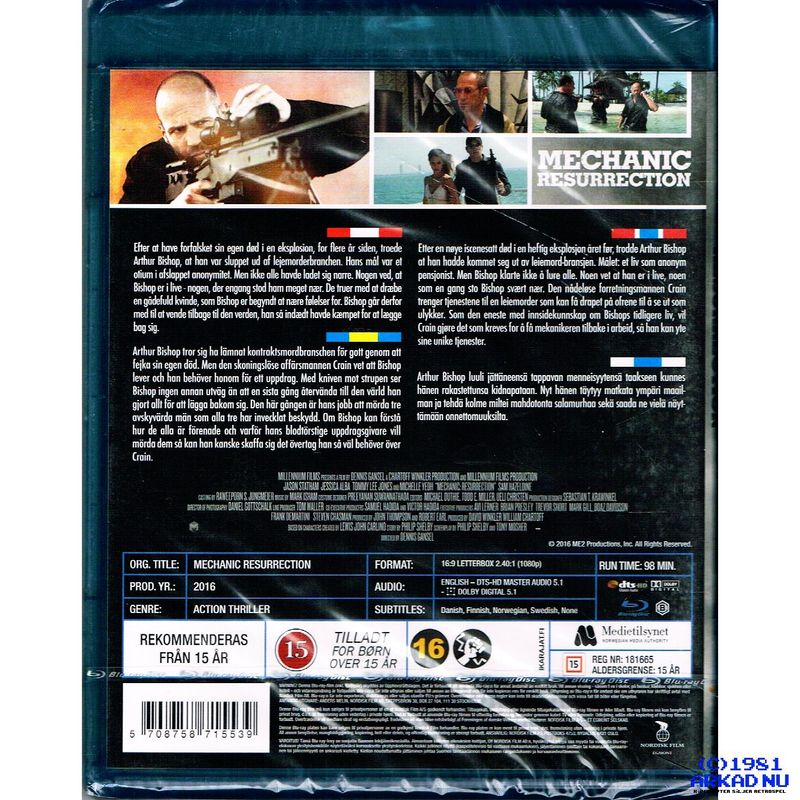 MECHANIC RESURRECTION BLU-RAY